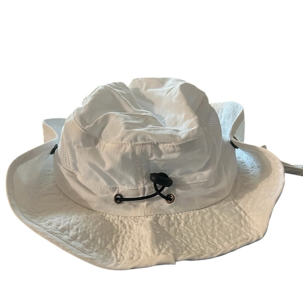 Beach Sun Hat Adjustable Breathable White Toddler Size - Picture 7 of 9